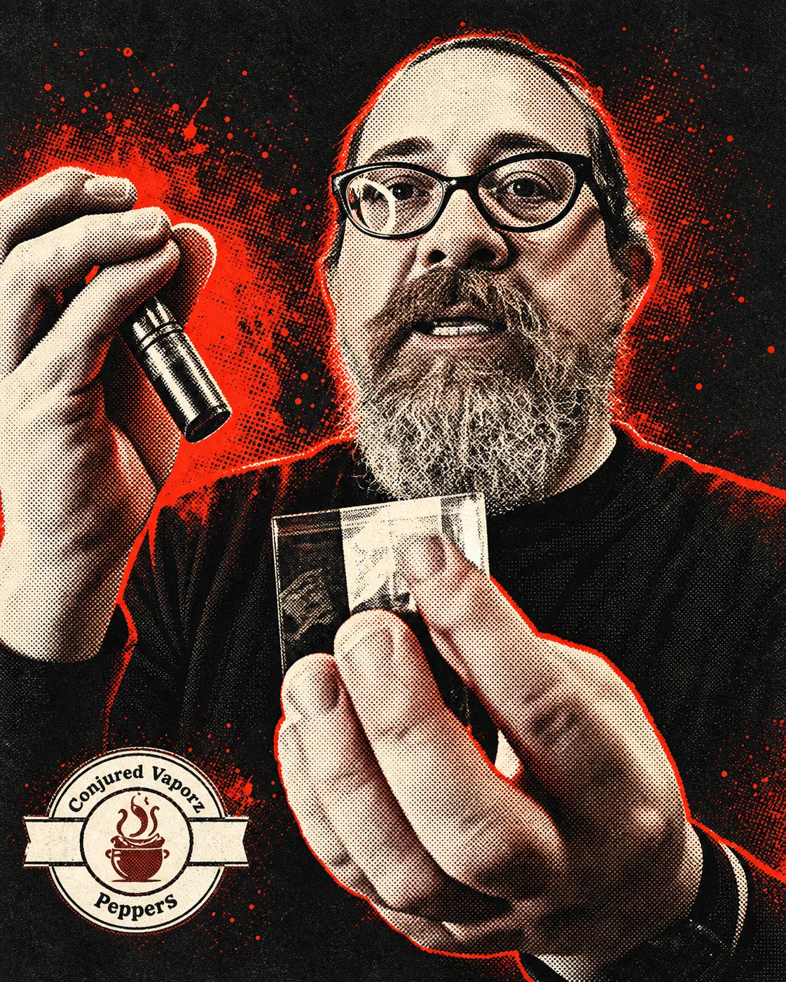Stylized portrait of Dean Leverett with SpiceQuest