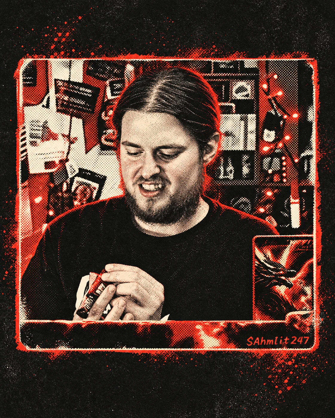 Stylized portrait of Jeremiah Bebout with SpiceQuest