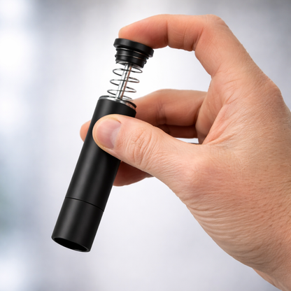 NEROSCURO — Black Polished Steel Push-Button Grinder (Empty/Refillable)