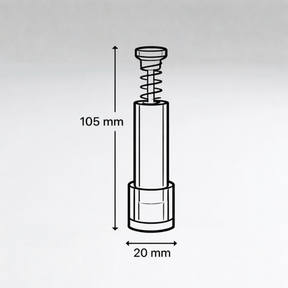 NEROSCURO — Black Polished Steel Push-Button Grinder (Empty/Refillable)