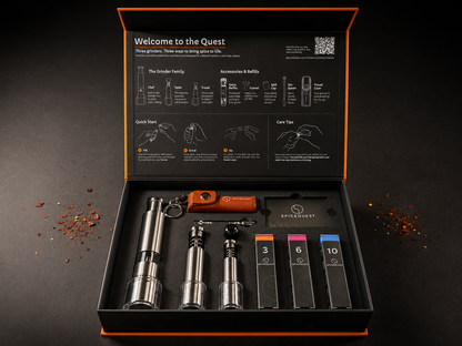 Matchbook Kit (3-Grinders + 3-Pepper Refills)