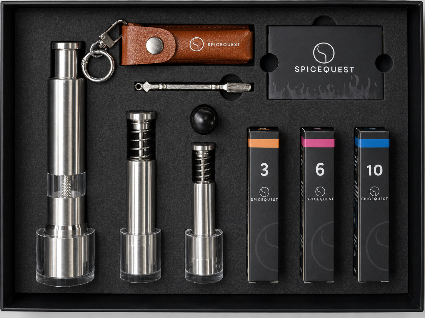 Matchbook Kit (3-Grinders + 3-Pepper Refills)