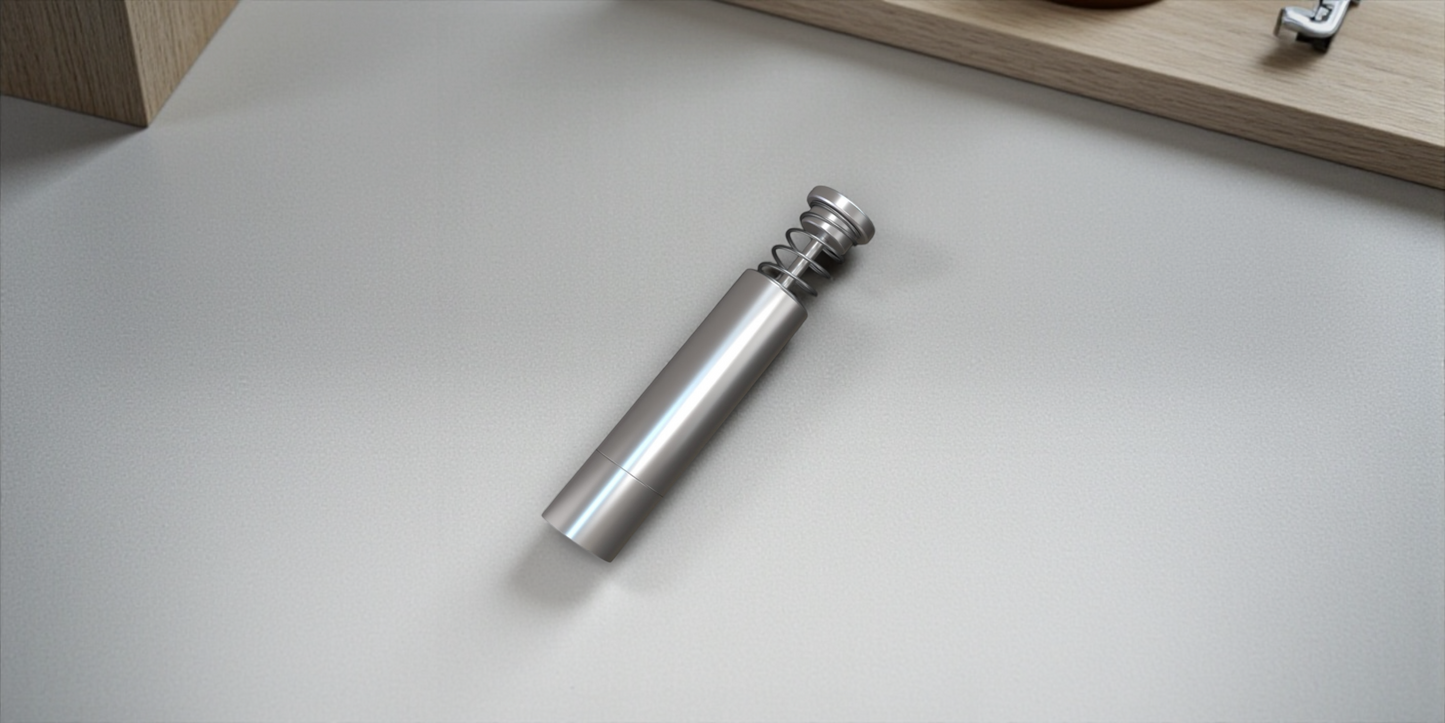 SpiceQuest Polished Steel Push-Button Grinder (Refillable)