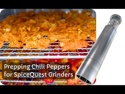 SpiceQuest Polished Steel Push-Button Grinder (Refillable)